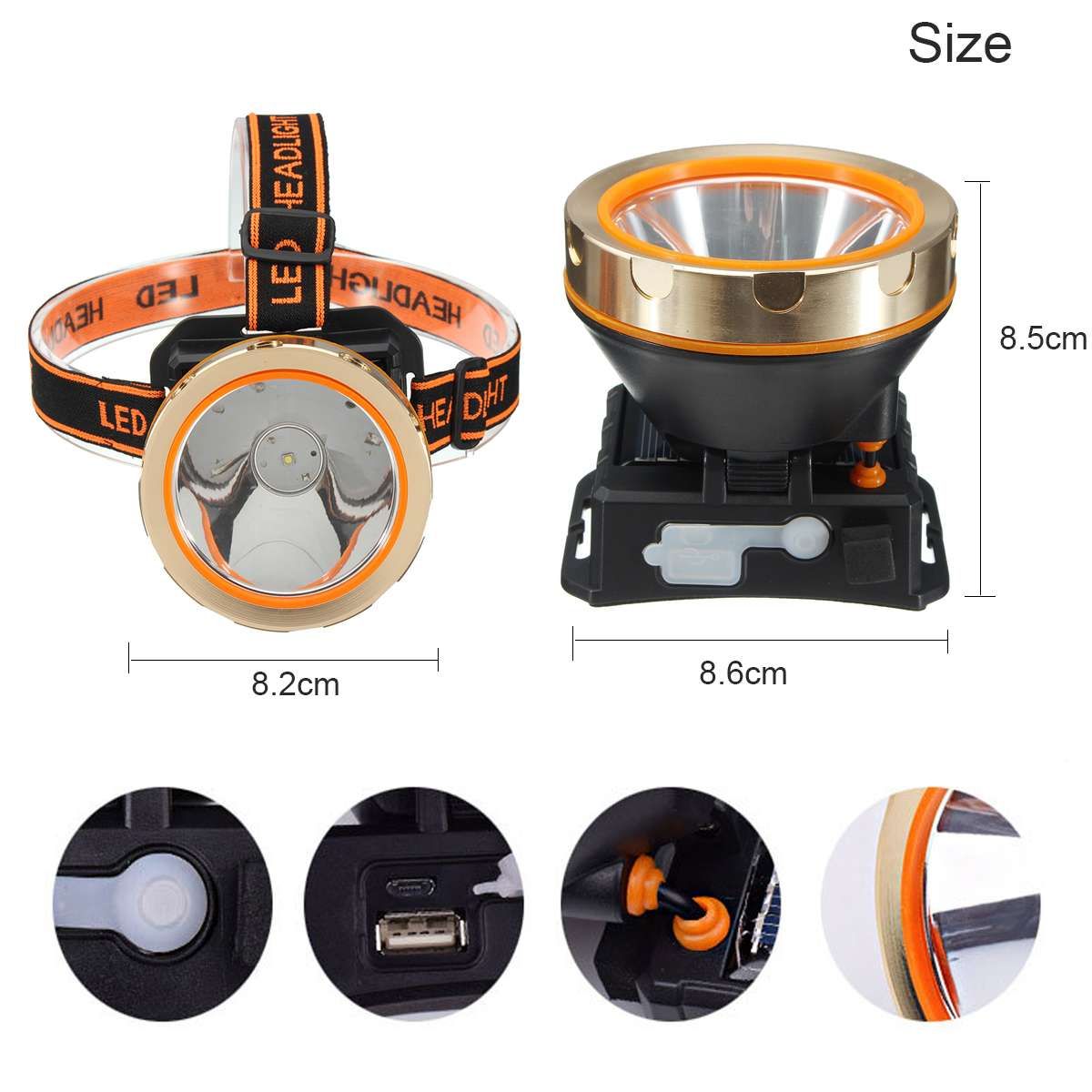 Solar Power Headlight Powerful 80W 80000lm LED Head Light USB Rechargeable Flashlight Torch Head Lamp Fishing Lantern BIL