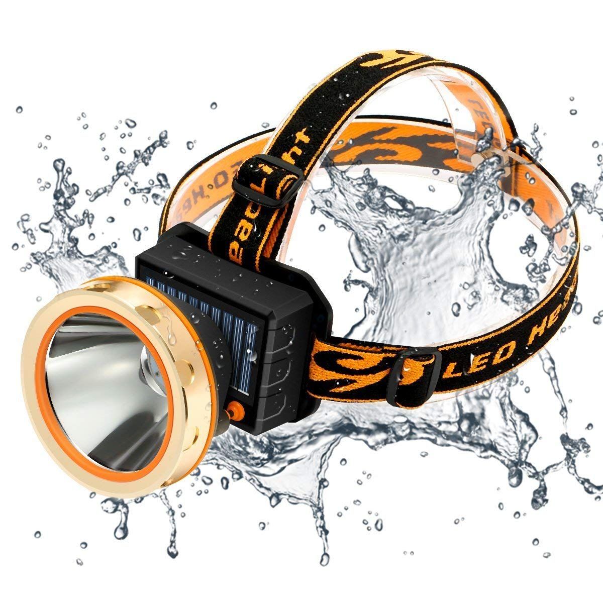 Solar Power Headlight Powerful 80W 80000lm LED Head Light USB Rechargeable Flashlight Torch Head Lamp Fishing Lantern BIL