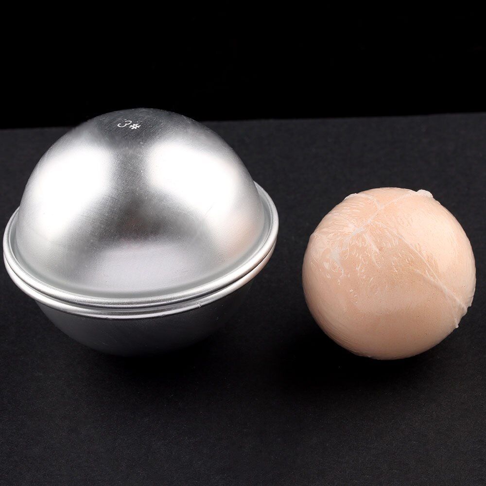 2Pcs Sets 3D Half Ball Aluminum Sphere Bath S Mold Cake Pan