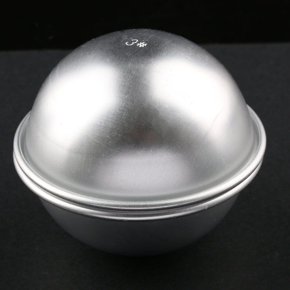 2Pcs Sets 3D Half Ball Aluminum Sphere Bath S Mold Cake Pan