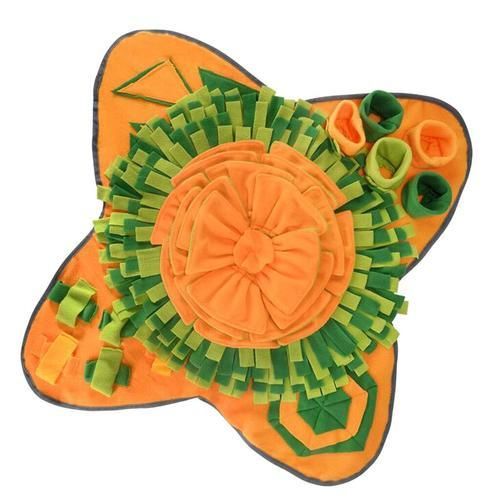 Interactive Pet Dog Toys Round Pet Sniffing Pad Washable Training Blanket Feeding Mat Piecing Multi Color Dog Toys Sniffing Pads