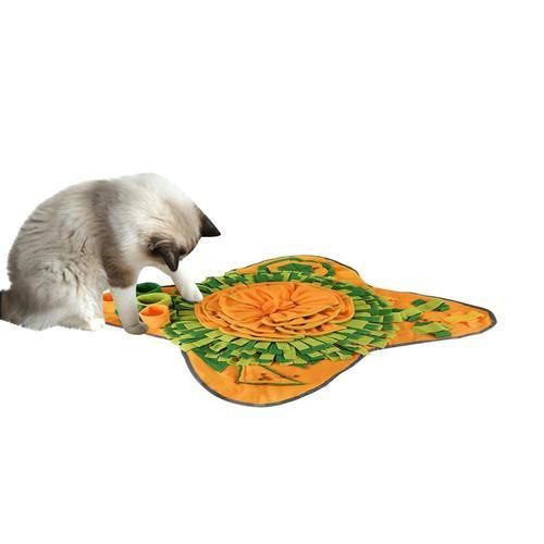 Interactive Pet Dog Toys Round Pet Sniffing Pad Washable Training Blanket Feeding Mat Piecing Multi Color Dog Toys Sniffing Pads