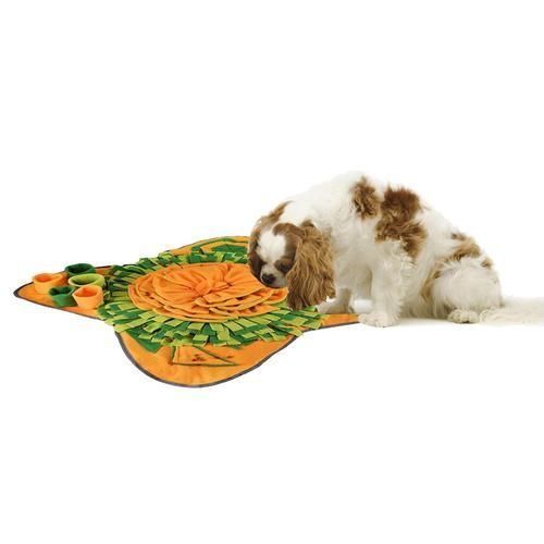 Interactive Pet Dog Toys Round Pet Sniffing Pad Washable Training Blanket Feeding Mat Piecing Multi Color Dog Toys Sniffing Pads