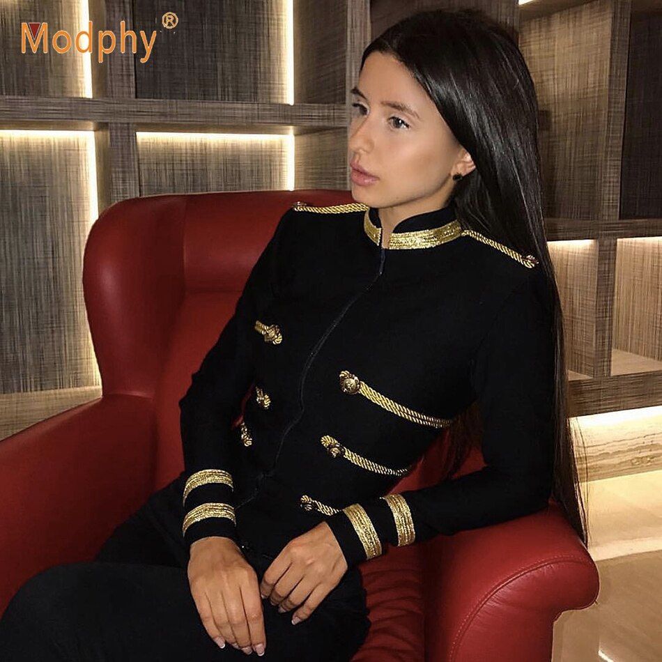 Women's Winter Sexy Club Party Bandage Jacket Black Green Large Size Elegant Long Sleeve Turtleneck Bodycon Christmas Jacket Top