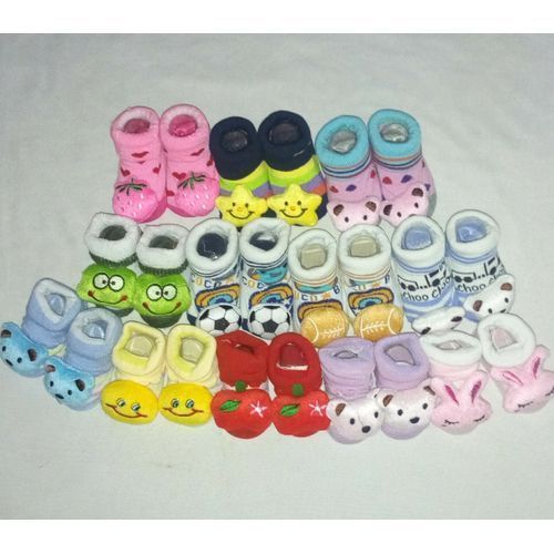 Unisex Booties Gift Set Socks 12 Pairs - Multicoloured