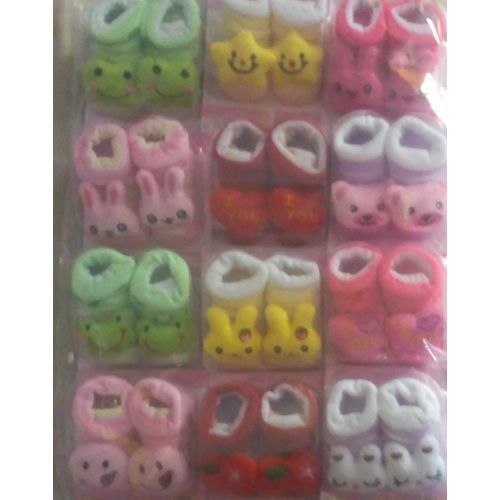 Unisex Booties Gift Set Socks 12 Pairs - Multicoloured
