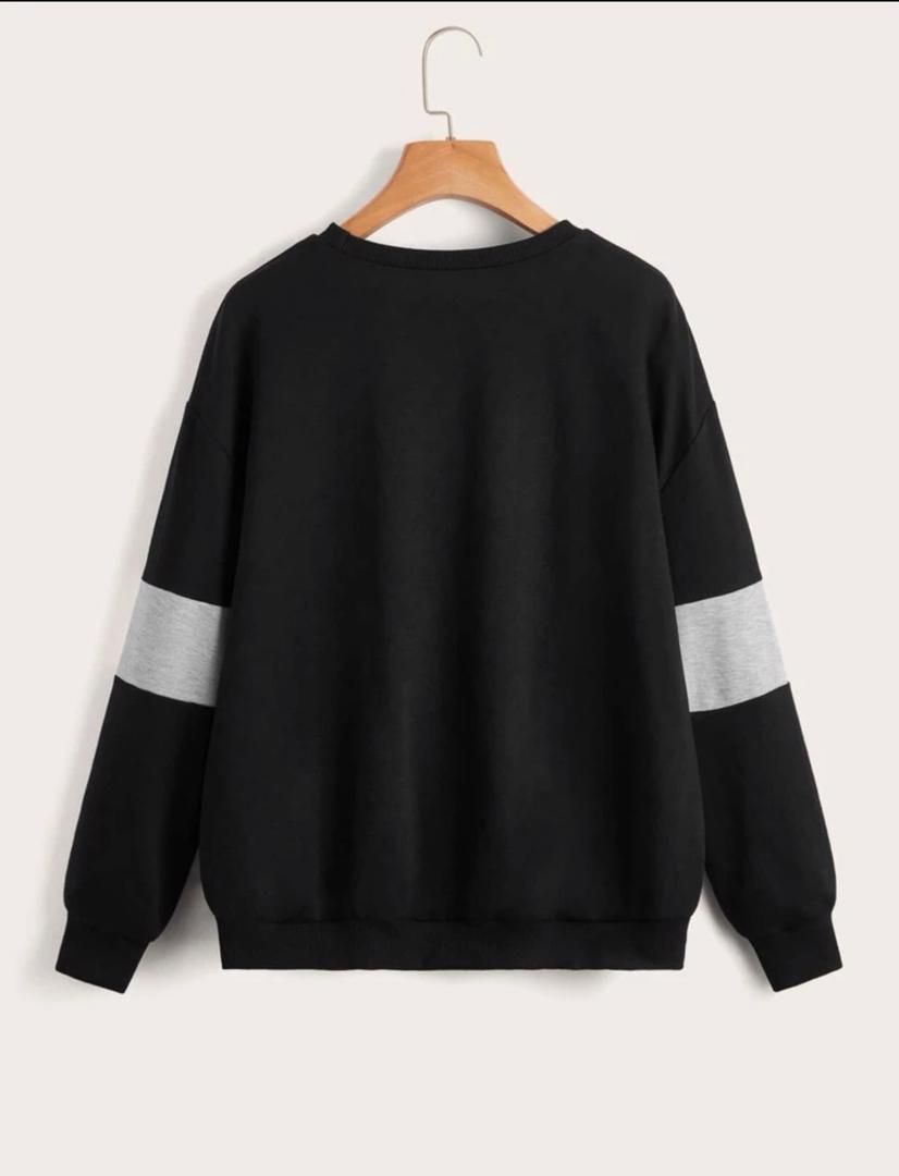 Black And Ash Sweatshirt With Print