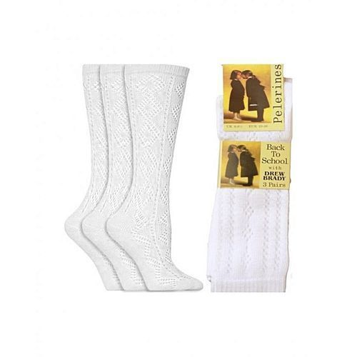 Back To School  Unisex Socks  White 3pairs