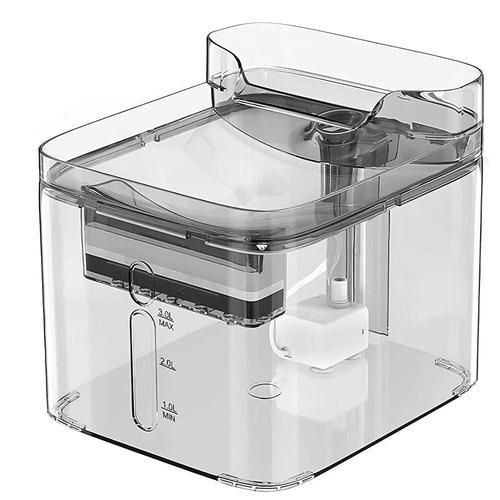 3L Transparent Square Cat Water Fountain Automatic Circulating Water Dispenser Kitten Dog Puppy Pet Drinking Product