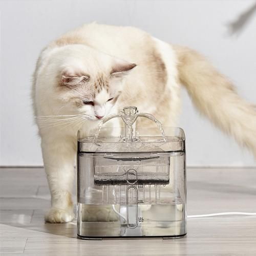 3L Transparent Square Cat Water Fountain Automatic Circulating Water Dispenser Kitten Dog Puppy Pet Drinking Product