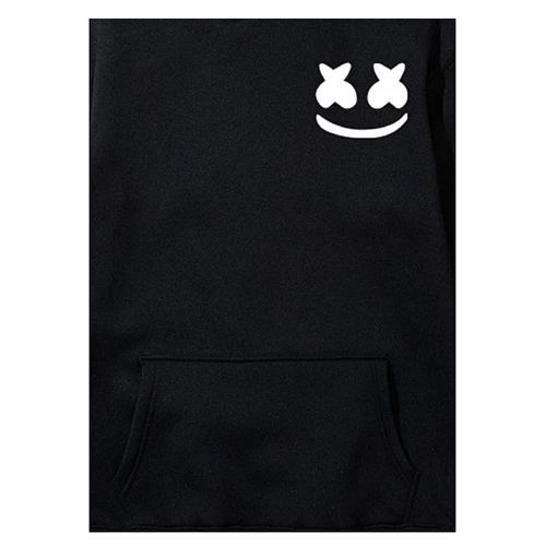 Marshmallow Print Hoodie Black For Men And Women