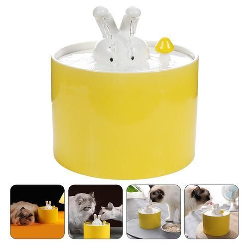 Ceramic Water Dispenser USB Charging Drinking Fountain Pet Drinking Device