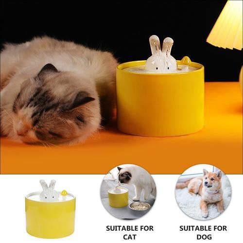 Ceramic Water Dispenser USB Charging Drinking Fountain Pet Drinking Device