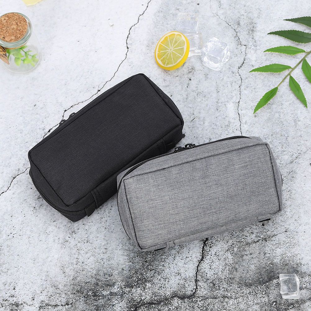 1Pcs Portable Diabetic Insulin Cooler Bag Protector Pill Refrigerated Ice Box Medical Ice Pack Insulation Organizer Travel Case Black
