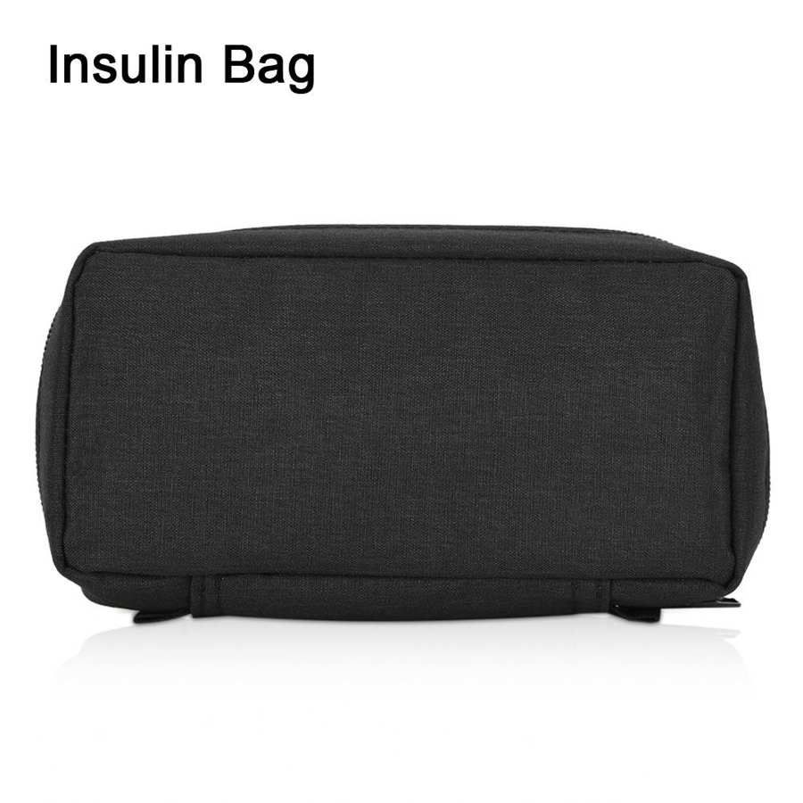 1Pcs Portable Diabetic Insulin Cooler Bag Protector Pill Refrigerated Ice Box Medical Ice Pack Insulation Organizer Travel Case Black