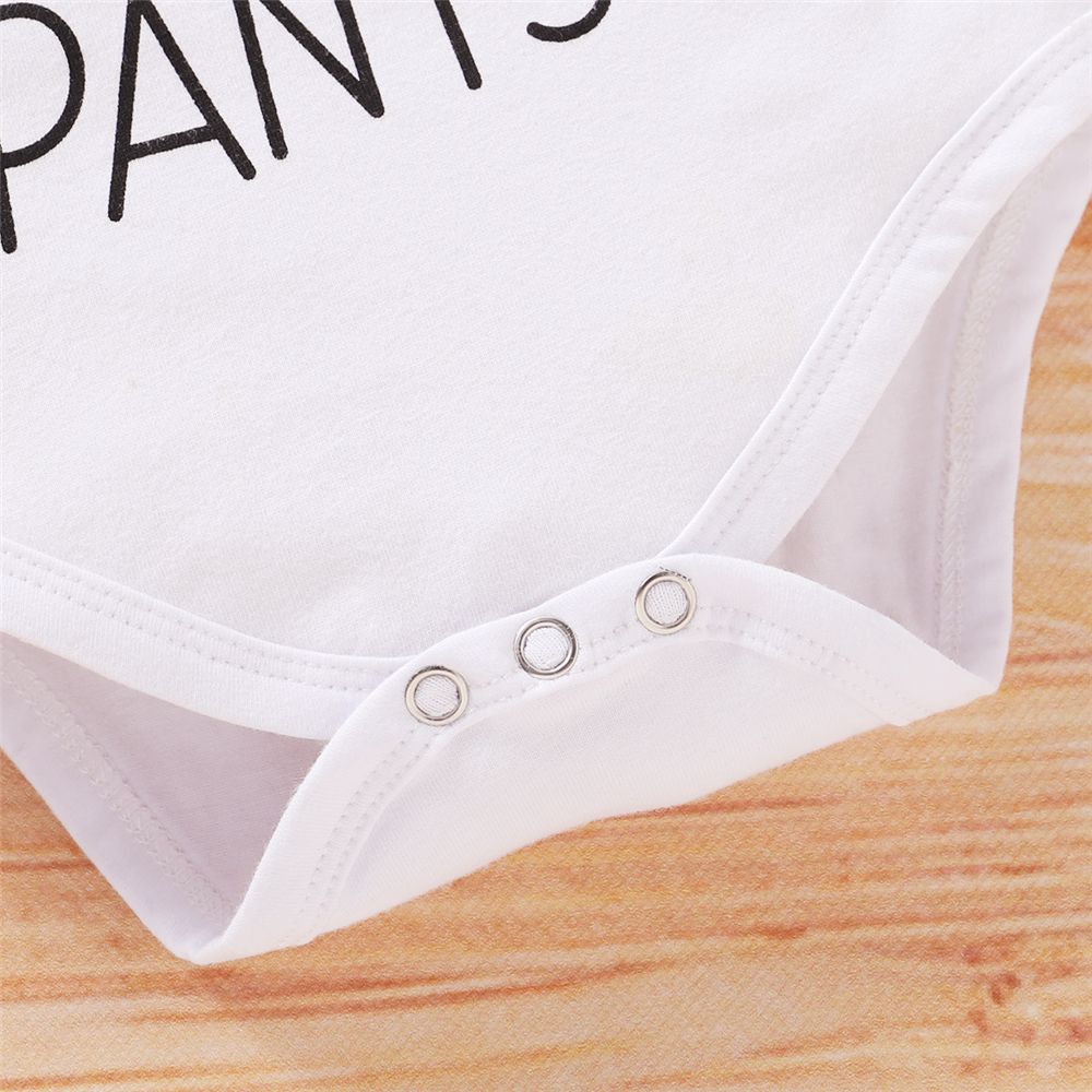 Baby Girls Outfit Letter Print Long Sleeve White Bodysuit + Floral Pants + Headband