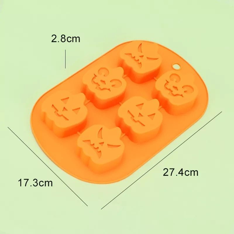 Halloween Scary Pumpkin Silicone Mold Ghost Hat Skull Ice