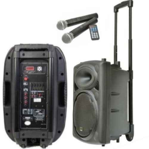 Rechargeable Trolley Speaker With Mics