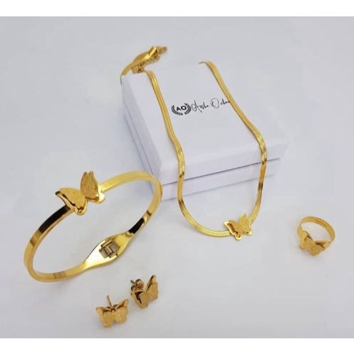 Butterfly Set Of Jeweries - Gold