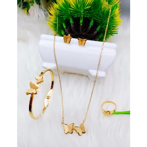 Butterfly Set Of Jeweries - Gold
