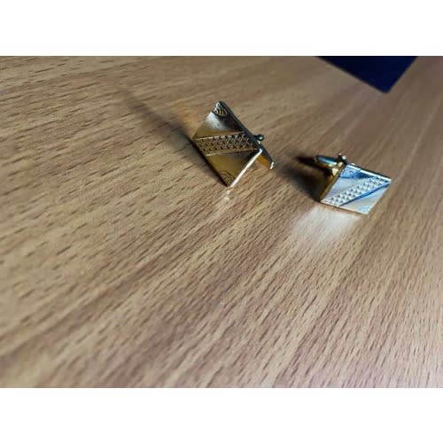 Men's Gold Flat Cuff Links