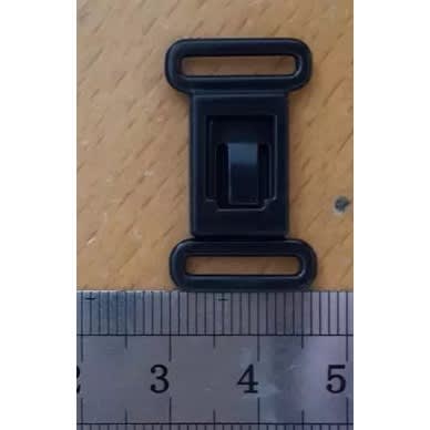 25 Plastic Adjustable Bow Tie Hooks - Black