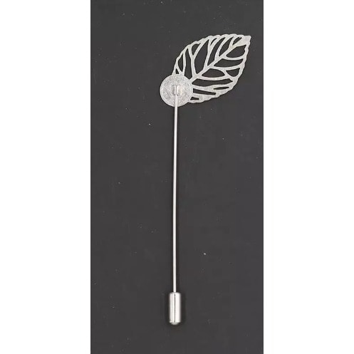 20 Silver Leaf Lapel Brooch Pins