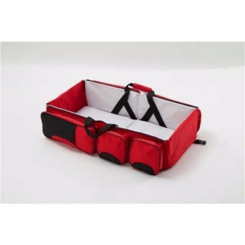 3 In 1 Diaper Bag, Travel Bed And Change Station - Red