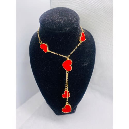 Heart Necklace- Red