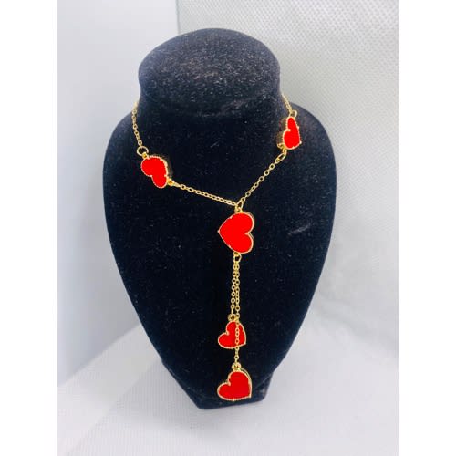 Heart Necklace- Red