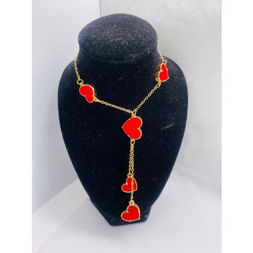 Heart Necklace- Red