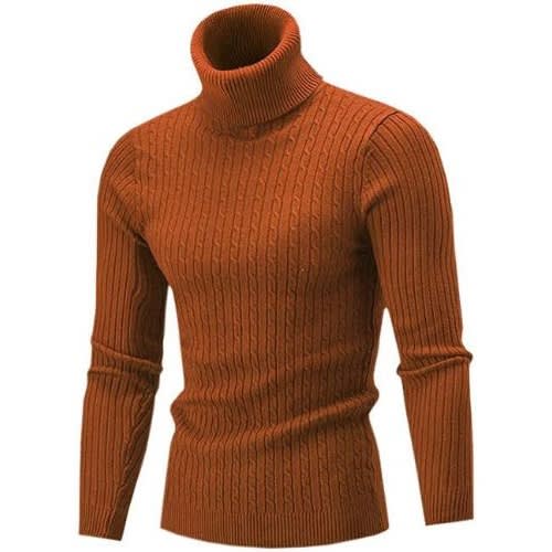 Turtleneck Shirt For Men & Women- Brown