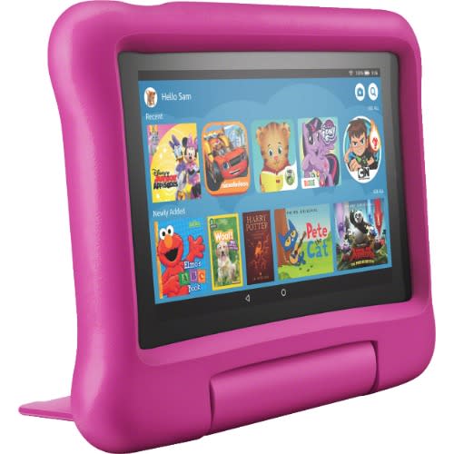 Fire 7 Tablet with Alexa - 7" Display - 1GB RAM - 16 GB ROM  + Pink Back Proof Case