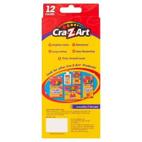 12 Colored Pencil Crayon- Real Wood
