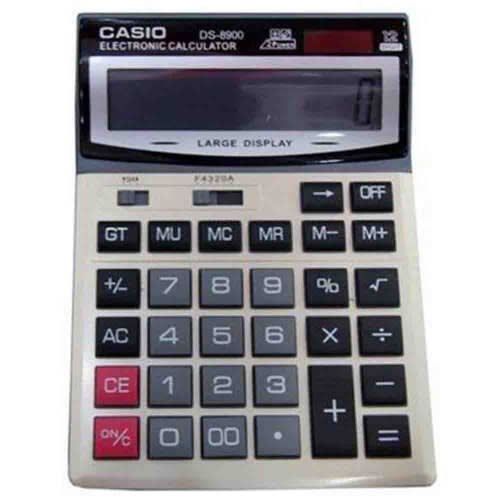 Casio Basic Electronic Calculator- Ds-8900 12-bit Display