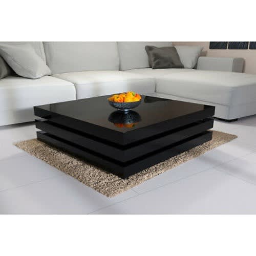 Sb-coffee Table - 3 Tiers - High Gloss Finish - Black