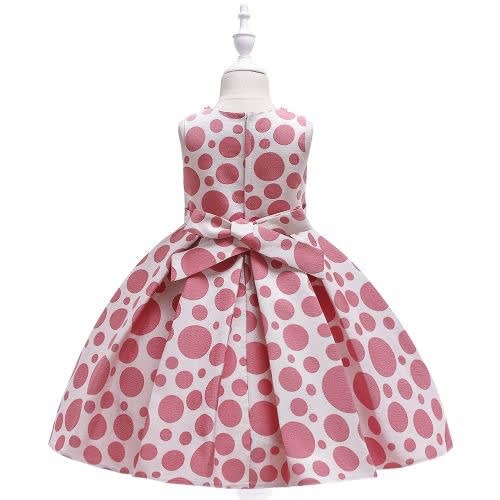 Bean Paste Pleated Polkadot Gown