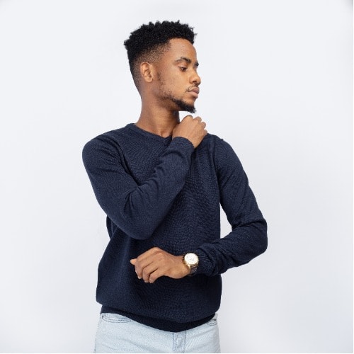 Men's Sweatshirt-Navyblue