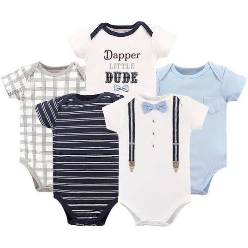 5 Pack Bow Tie Design  Bodysuit