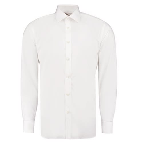 Men's Formal  Poplin Slim Fit Shirt - Single Cuff - White