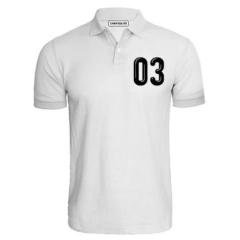 No. 3 Polo T-shirt - White