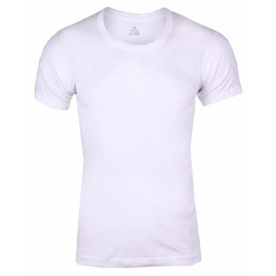 Men's Cotton Crew Neck T-Shirt - White