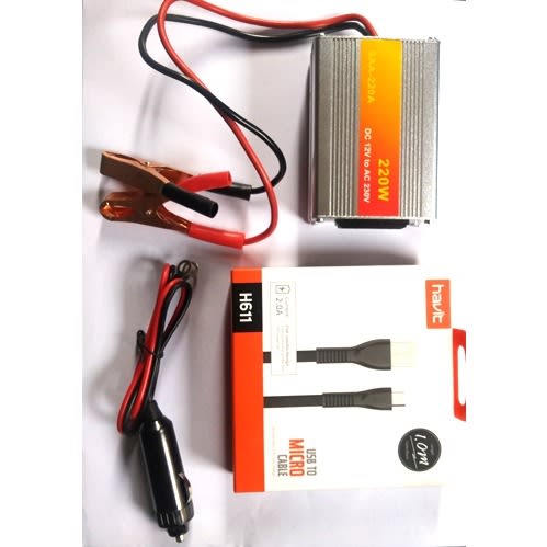 Car Power Inverter With USB Interface-200w + Havit USB cord