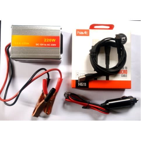 Car Power Inverter With USB Interface-200w + Havit USB cord