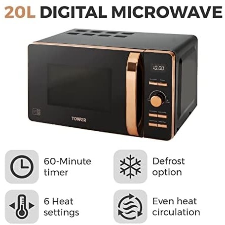 Digital Microwave - 20L - Rose Gold - 800W