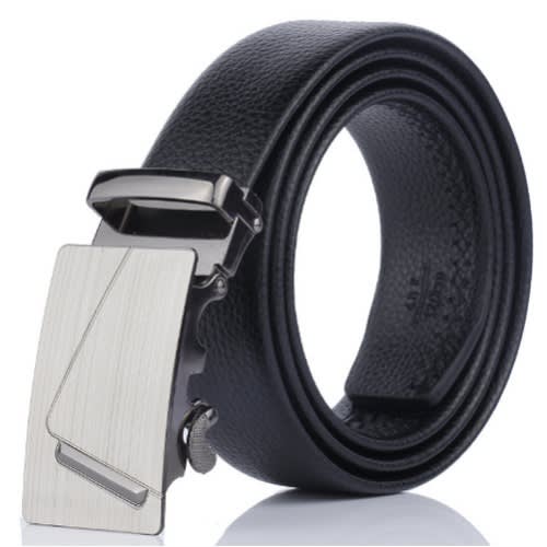 Classic Alloy Men's Belt Buckle -Black & Silver