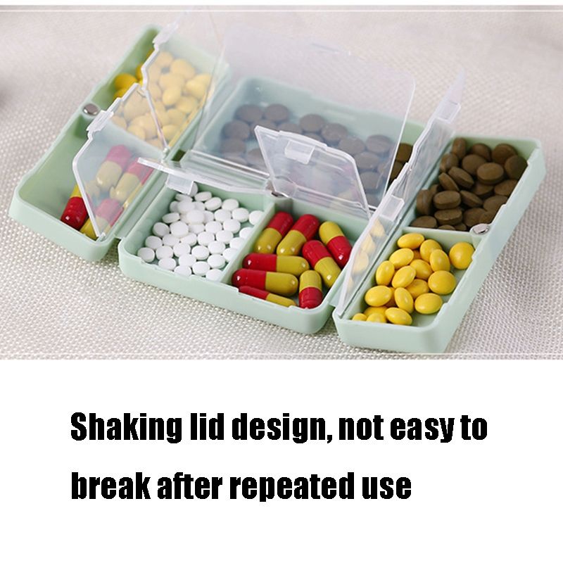 3 PCS Folding Portable Sealed And Dispensing Small Pill Box(Pink)