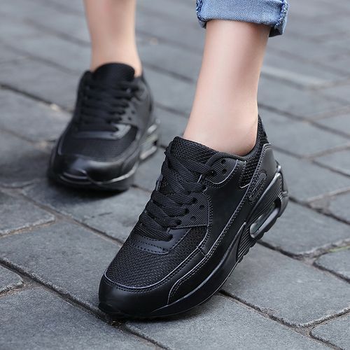 Ms Leisure Non-slip Sports Shoes Cushion Running Shoes-Black