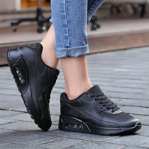 Ms Leisure Non-slip Sports Shoes Cushion Running Shoes-Black
