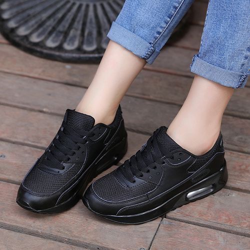 Ms Leisure Non-slip Sports Shoes Cushion Running Shoes-Black